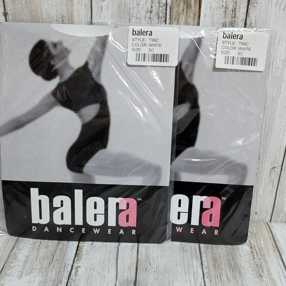 Balera White Dance Tights Child Ballet Tap Jazz Dancewear‎